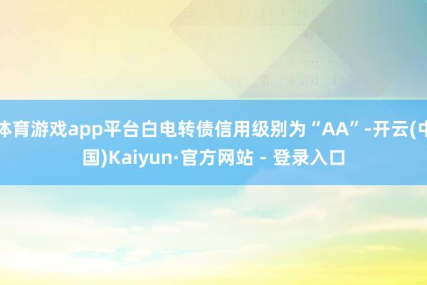 体育游戏app平台白电转债信用级别为“AA”-开云(中国)Kaiyun·官方网站 - 登录入口
