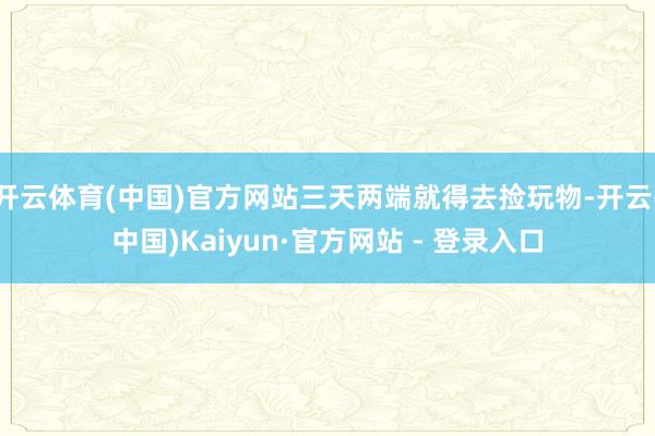 开云体育(中国)官方网站三天两端就得去捡玩物-开云(中国)Kaiyun·官方网站 - 登录入口