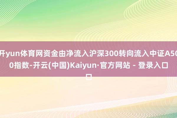 开yun体育网资金由净流入沪深300转向流入中证A500指数-开云(中国)Kaiyun·官方网站 - 登录入口