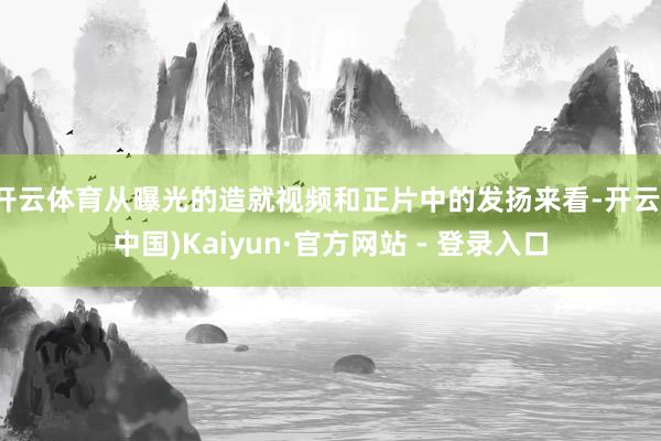 开云体育从曝光的造就视频和正片中的发扬来看-开云(中国)Kaiyun·官方网站 - 登录入口