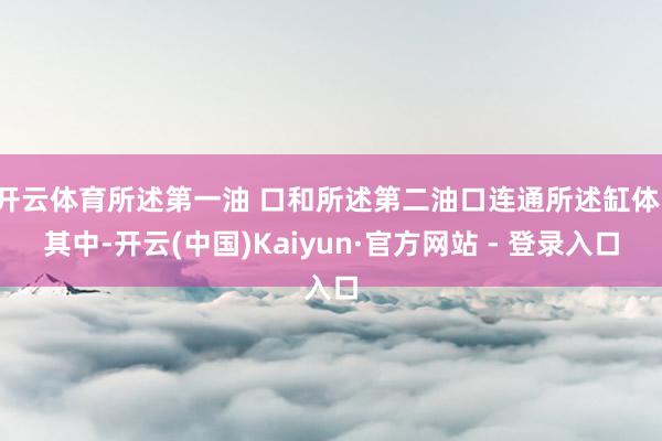 开云体育所述第一油 口和所述第二油口连通所述缸体；其中-开云(中国)Kaiyun·官方网站 - 登录入口