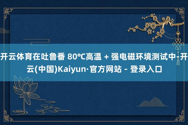 开云体育在吐鲁番 80℃高温 + 强电磁环境测试中-开云(中国)Kaiyun·官方网站 - 登录入口