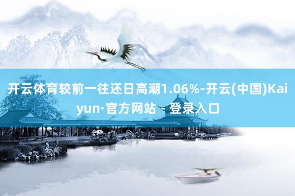 开云体育较前一往还日高潮1.06%-开云(中国)Kaiyun·官方网站 - 登录入口