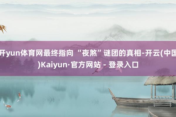 开yun体育网最终指向 “夜煞”谜团的真相-开云(中国)Kaiyun·官方网站 - 登录入口