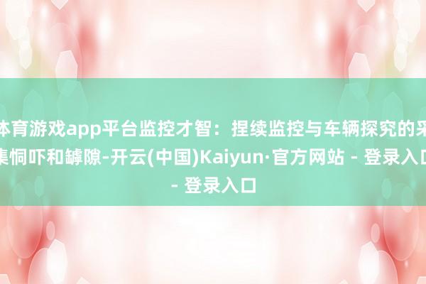 体育游戏app平台监控才智：捏续监控与车辆探究的采集恫吓和罅隙-开云(中国)Kaiyun·官方网站 - 登录入口