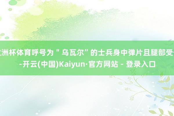欧洲杯体育呼号为＂乌瓦尔”的士兵身中弹片且腿部受伤-开云(中国)Kaiyun·官方网站 - 登录入口