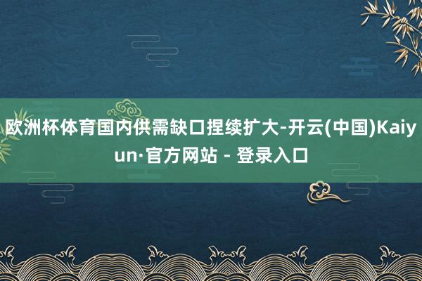 欧洲杯体育国内供需缺口捏续扩大-开云(中国)Kaiyun·官方网站 - 登录入口
