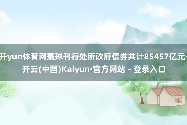 开yun体育网寰球刊行处所政府债券共计85457亿元-开云(中国)Kaiyun·官方网站 - 登录入口