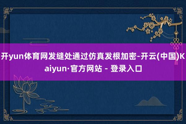 开yun体育网发缝处通过仿真发根加密-开云(中国)Kaiyun·官方网站 - 登录入口