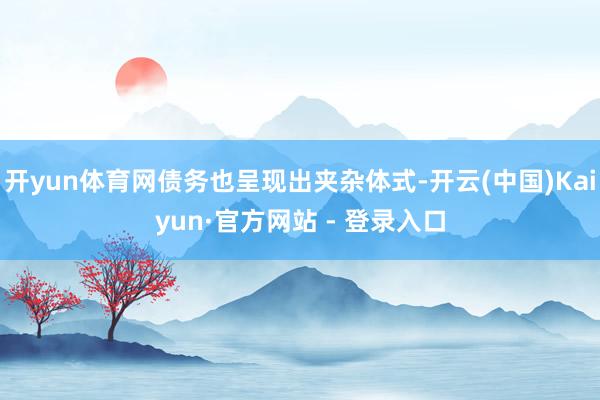 开yun体育网债务也呈现出夹杂体式-开云(中国)Kaiyun·官方网站 - 登录入口