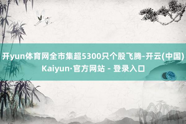开yun体育网全市集超5300只个股飞腾-开云(中国)Kaiyun·官方网站 - 登录入口